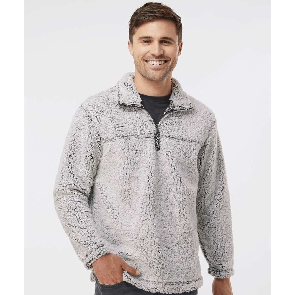 Boxercraft Unisex Sherpa QuarterZip Pullover - Q10 - Smoke Grey